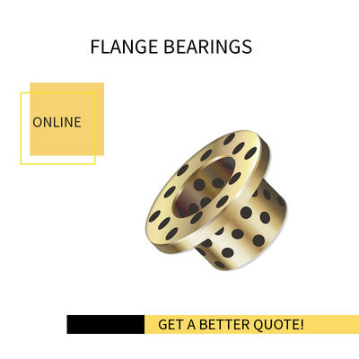 Self-Lubricating Flanging Bearing JFB16 With Shoulder Type Oil-Free Graphite Copper Sleeve